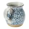 Hello Honey® 5.2" Blue & White Floral Hand-Painted Country-Style Stoneware Pitcher